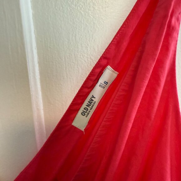 Old Navy Sleeveless V-Neck Dress, Summer Beach Dress, Bright Pink, Size S - Picture 2 of 5